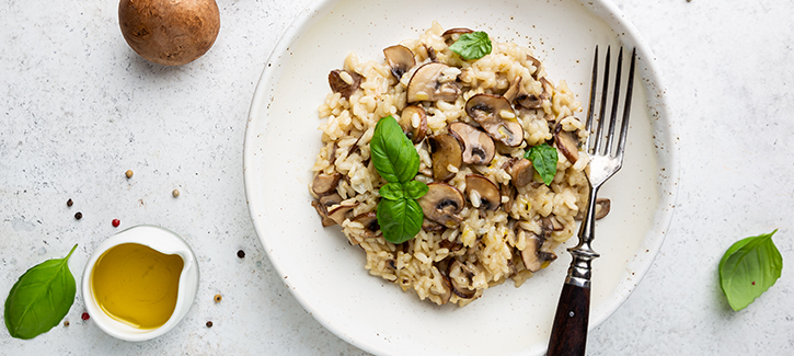 Paddenstoelen risotto