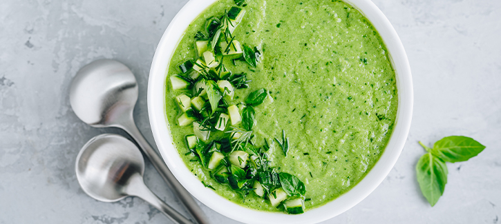 Groene komkommergazpacho
