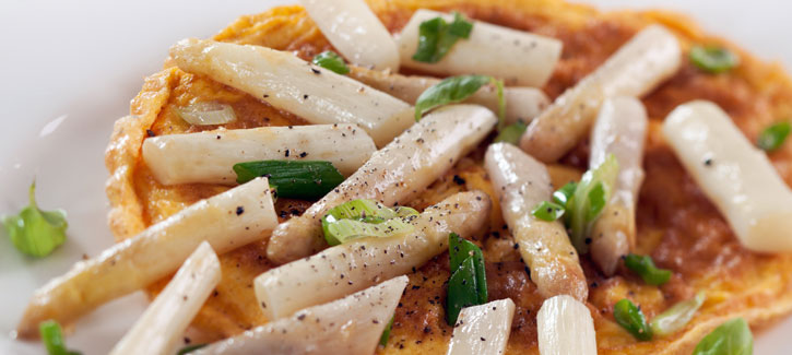 Asperge omelet, koolhydraatarm recept