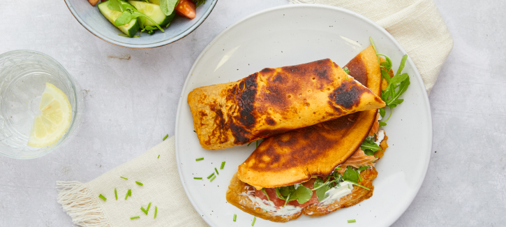 Wrap met gerookte zalm