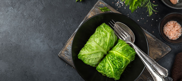 Savooiekoolrolletjes met zalm