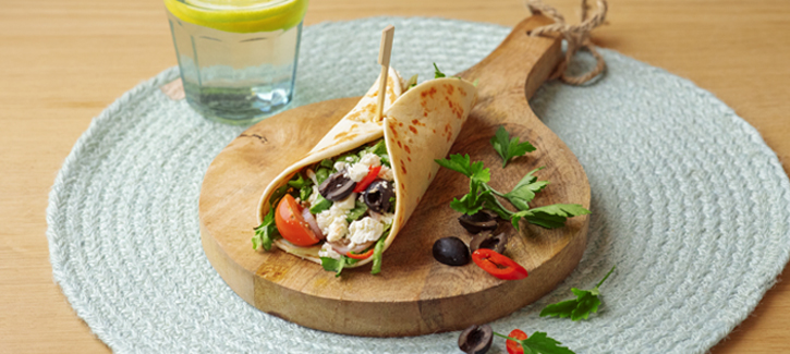 Griekse wrap, koolhydraatarm recept